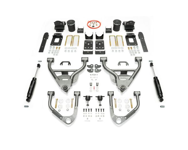 2019-PRESENT GM1500 4/6 LOWERING KIT W/ HELPER BAGS (SINGLE CAB)