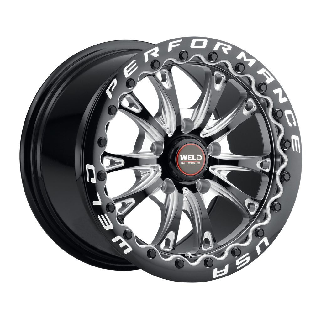 15x10 Belmont Beadlock 5x120.65 ET45 BS 7.27 Gloss BLK MIL DIA 78.1