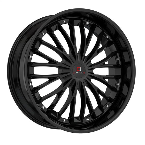 CAVALLO CLV-42 GLOSS BLACK 20X8.5 5X108/5X114.3 +35 +74.1 *NC*