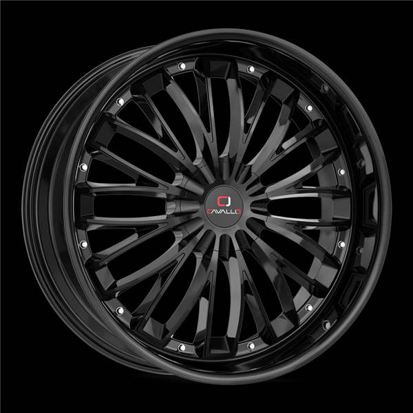 CAVALLO CLV-42 GLOSS BLACK 22X9.5 BLANK 5X/6X +18 +78.1 *NC*