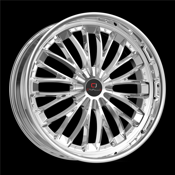 CAVALLO CLV-42 NANO CHROME 22X9.5 BLANK 5X/6X +18 +78.1 *NC*