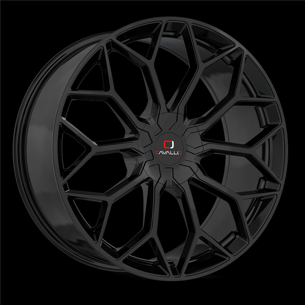 CAVALLO CLV-44 GLOSS BLACK 22X8.5 5X112/5X114.3 +38 +74.1 *NC*