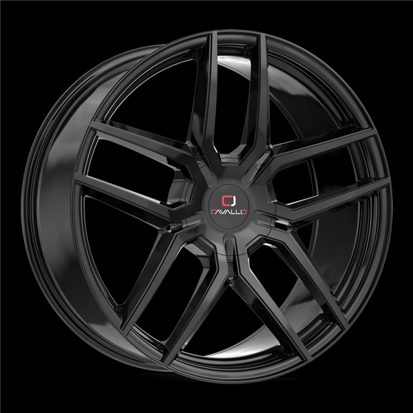 CAVALLO CLV-55 GLOSS BLACK 22X9.5 BLANK 5X/6X +18 +78.1 *NC*