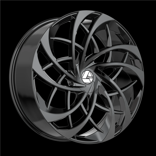 AZARA AZA-540 GLOSS BLACK 18X8.0 5X4.5/5X4.75 +35 +74.1 *NC*
