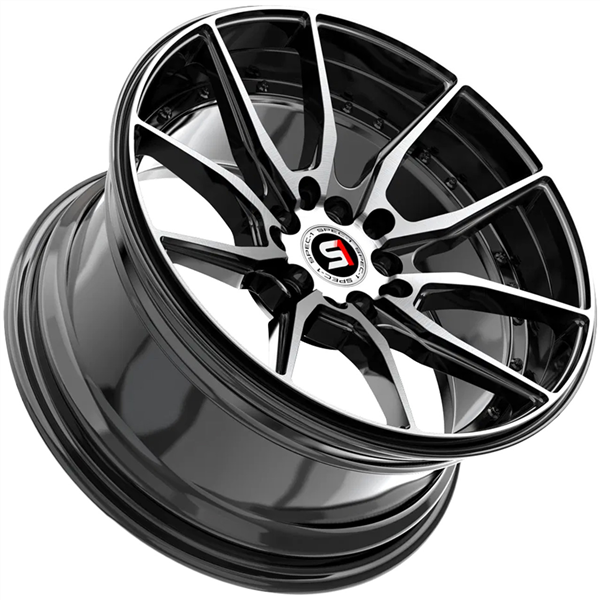 SPEC-1 SP-77 GLOSS BLACK & MACHINED 16X8.0 5X100/5X4.5 +20 +73.1 4-*NC*