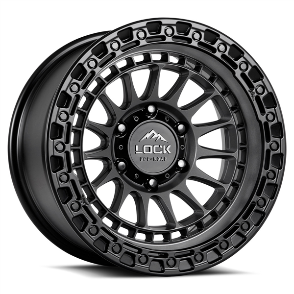LOCK OFFROAD MOJAVE 17X9+0 6X139.7 CB-106.2 MATTE GREY W/MATTE BLACK RING