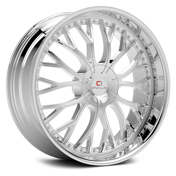 CAVALLO CLV-33 GLOSS BLACK & MACHINED 22X8.5 5X4.5/5X4.75 +38 +74.1 *NC*