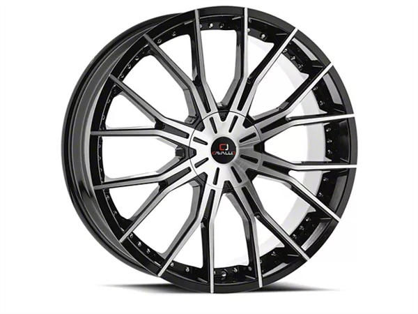 CAVALLO CLV-36 GLOSS BLACK & MACHINED 24X9 BLANK +18 +78.1 *NC*