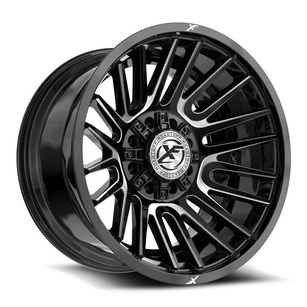 XF OFF-ROAD XF-234 GLOSS BLACK & MILLED 20X10 8X165.1/8X180 -12 +125.2 *NC*