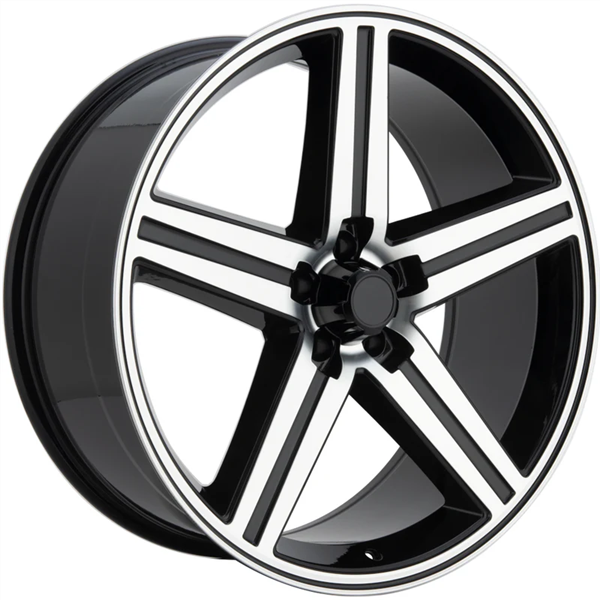 IMPACT REPLICA IROC 22X9.5 5x120 +15 C.B74.2 GLOSS BLACK MACHINED