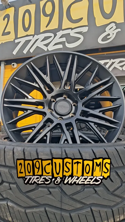 (SET OF 4) 22" ROTIFORM JDR 22X10 6X135 SATIN BLACK FOR FORD F-150 WHEELS AND TIRES 305-40-22
