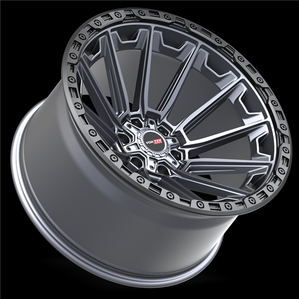 VORTEX VRT-601 MATTE TITANIUM WITH BLACK BEAD RING 20X9.0 6X135/6X5.5 +18 +106.1 *NC*
