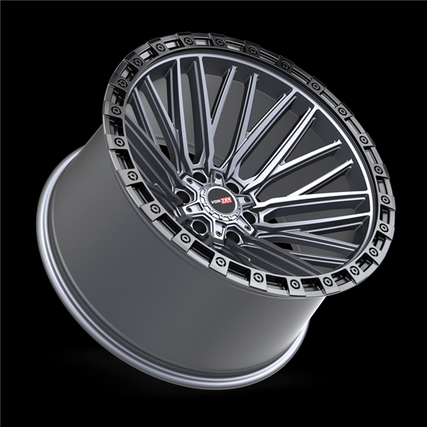VORTEX VRT-608 MATTE TITANIUM WITH BLACK BEAD RING 20X12 5X127/5X5.5 -44 +78.1 *NC*