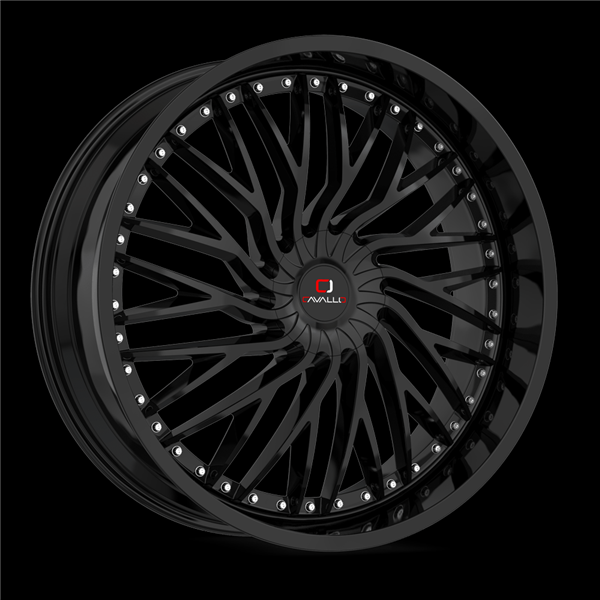 CAVALLO CLV-43 GLOSS BLACK 22X8.5 5X112/5X4.5 +38 +74.1 *NC*