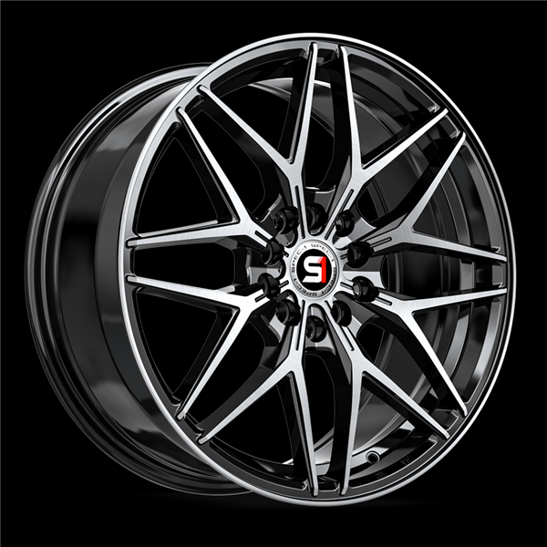 SPEC-1 RACING SP-60 GLOSS BLACK & MACHINED 18X8.0 5X112/5X4.5 +38 +73.1 *NC*