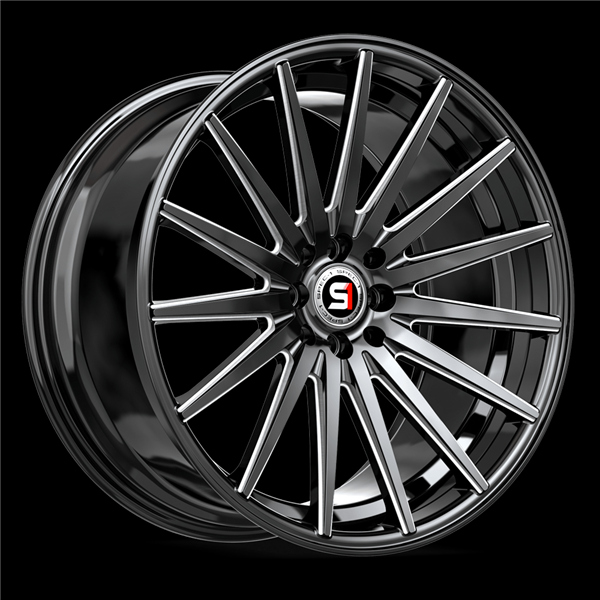 SPEC-1 RACING SP-69 GLOSS BLACK & MILLED 17X7.5 5X4.25/5X4.5 +42 +73.1 *NC*