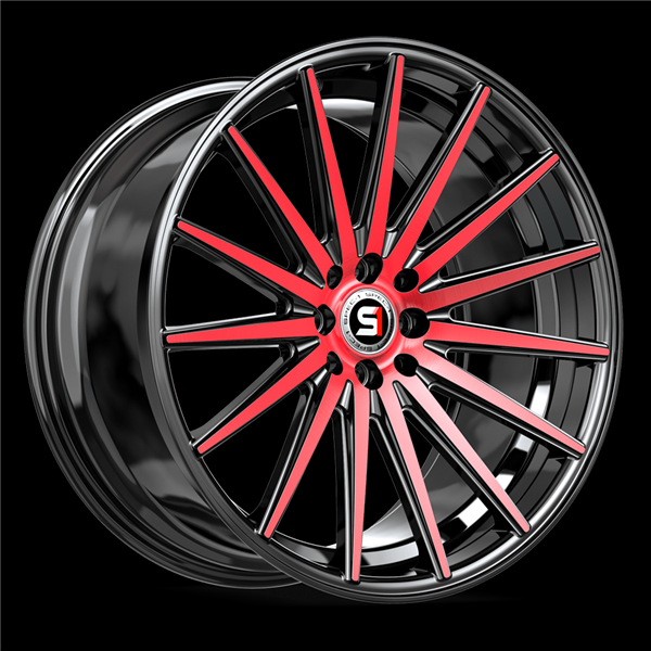SPEC-1 RACING SP-69 GLOSS BLACK & RED MACHINED 17X7.5 5X105/5X4.5 +42 +73.1 *NC*