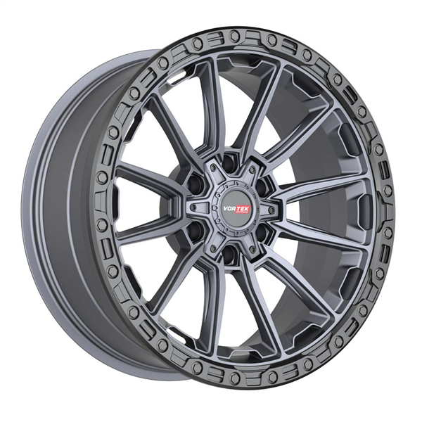 VORTEK VRT-601 MATTE TITANIUM WITH BLACK BEAD RING 18X9.0 6X135/6X5.5 +0 +106.1 *NC*