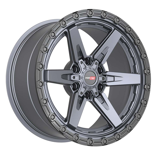 VORTEK VRT-602 MATTE TITANIUM WITH BLACK BEAD RING 18X9.0 6X135/6X5.5 +0 +106.1 *NC*