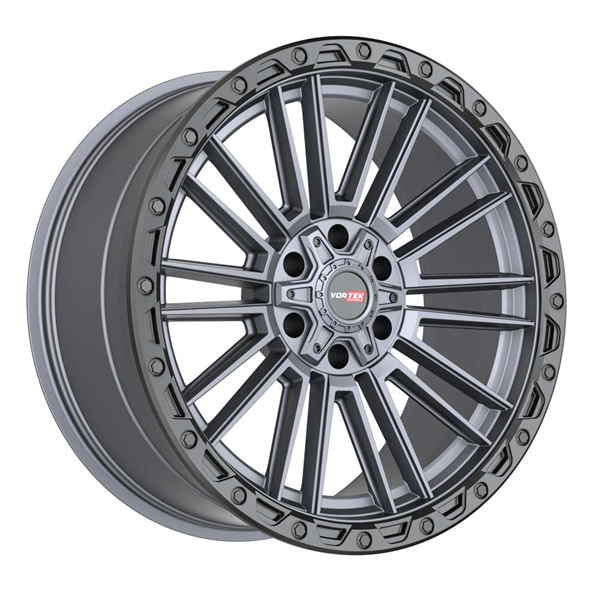VORTEK VRT-604 MATTE TITANIUM WITH BLACK BEAD RING 17X9.0 5X127/5X5.5 -12 +78.1 *NC*