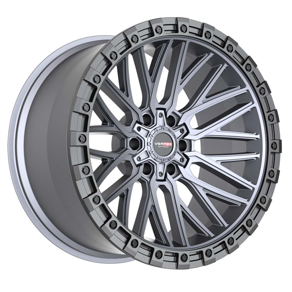 VORTEK VRT-608 MATTE TITANIUM WITH BLACK BEAD RING 18X9.0 6X135/6X5.5 +12 +106.1 *NC*