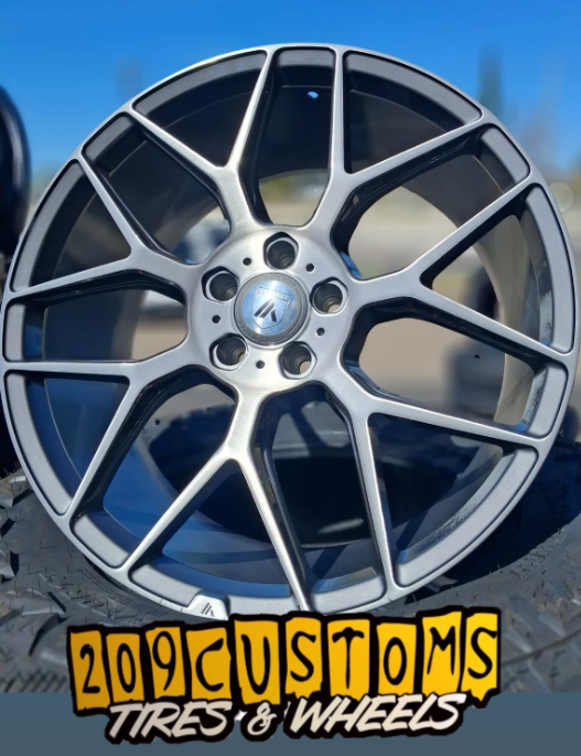 (SET OF 4) 20" ASANTI DYNASTY 20X9 5X4.5 5X114.3 +35 TITANIUM BRUSHED FITS: HONDA, ACURA, TOYOTA, LEXUS, INFINITI, NISSAN, MUSTANG WHEELS AND TIRES