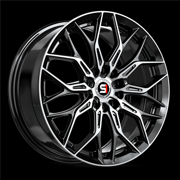 SPEC-1 SP-57 GLOSS BLACK & MACHINED 18X8.0 5X112/5X4.5 +38 +73.1 *NC*