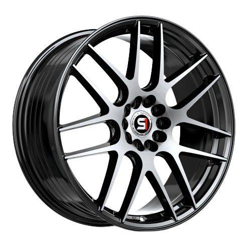 SPEC-1 SP-65 GLOSS BLACK & MACHINED 20X8.5 5X112/5X4.5 +38 +73.1*NC*