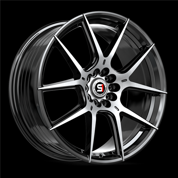 SPEC-1 SP-71 GLOSS BLACK & MACHINED 17X8.0 5X105/5X4.5 +42 +73.1 *NC*