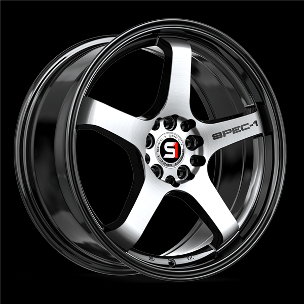 SPEC-1 SPT-31 GLOSS BLACK & MACHINED 20X9.0 5X100/5X4.5 +38 +73.1 *NC*