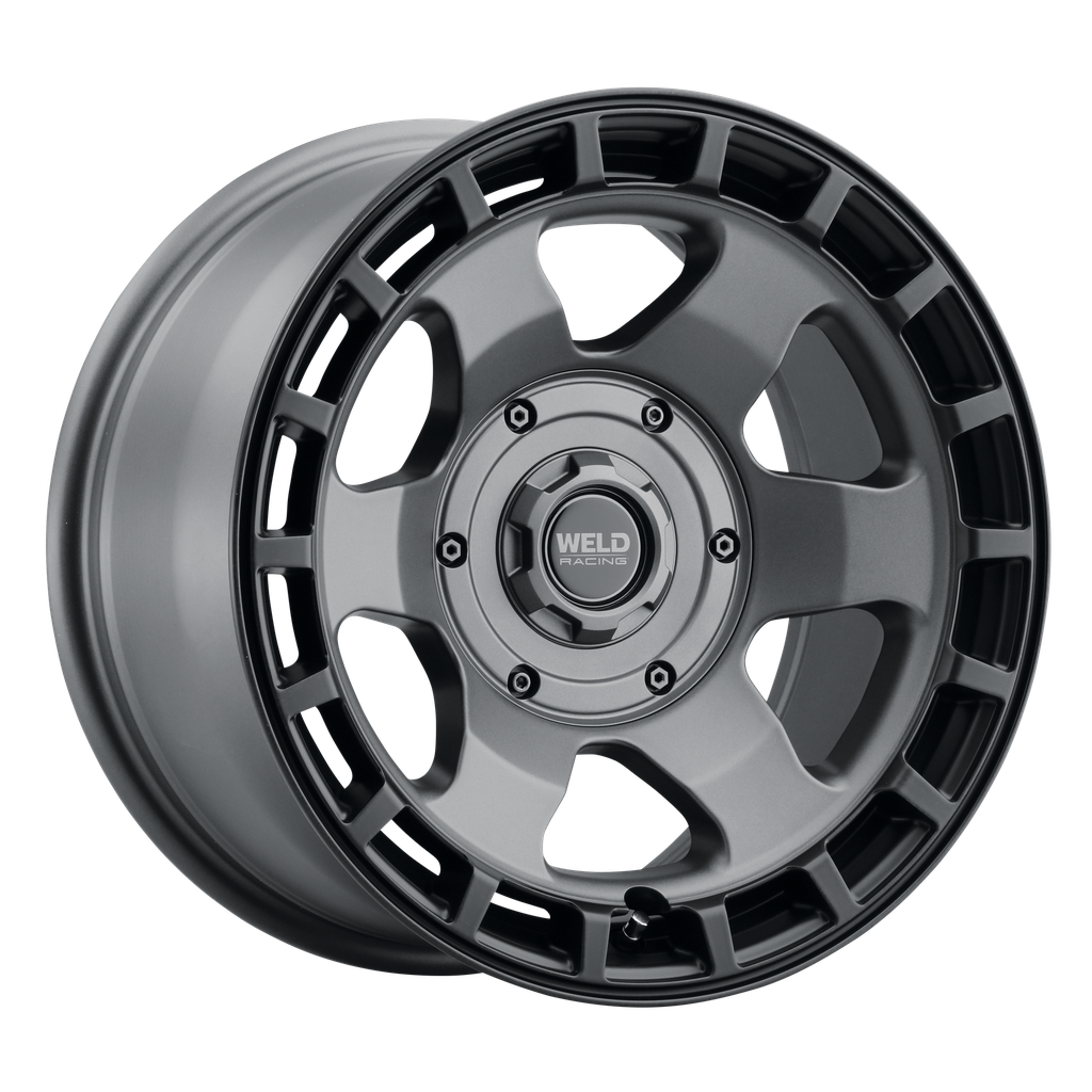 17x9 Ridge 6x135 6x139.7 ET-12 BS 4.50 Satin Gunmetal / Satin Black 106.1