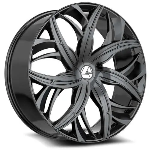 AZZARA AZA-541 GLOSS BLACK 20X8.5 5X112/5X4.5 +35 +74.1 *NC*