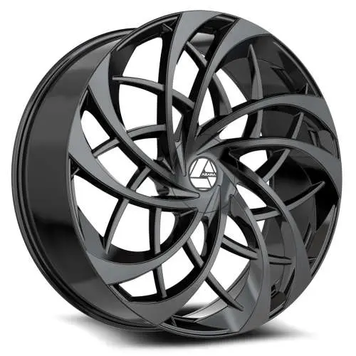 AZZARA AZA-540 GLOSS BLACK 22X9.5 5X115/5X4.75 +15 +74.1 *NC*
