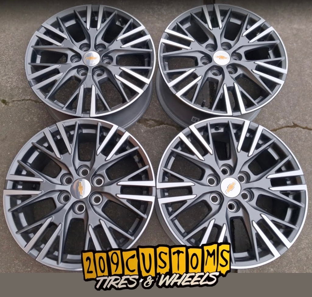 SET OF 4 18” CHEVY TRAVERSE ORIGINAL OEM WHEELS 18X7.5 6X120 FITS: TRAVERSE, COLORADO, BLAZER, EQUINOX EV USED, GREAT CONDITION