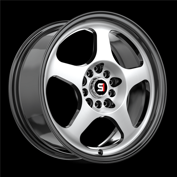 SPEC-1 SPT-36 GLOSS BLACK & MACHINED 16X7.0 4X100/4X4.5 +30 +73.1*NC*