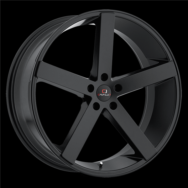 CAVALLO CLV-5 GLOSS BLACK 24X9.0 5X115 +15 +74.1 *NC*