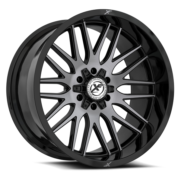 XF OFFROAD-XF240 GLOSS BLACK BRUSHED+DARK TINT 20X10 6X135/6X5.5 -12 +106.4 *NC*