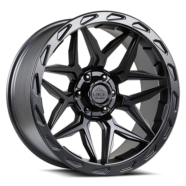 LOCK OFFROAD MATRIX 17X9 6X135/139.7 +0 C.B 106.2 MATTE BLACK WITH MATTE BLACK RING