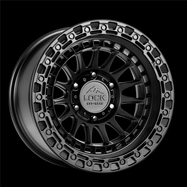 LOCK OFFROAD MOJAVE 17X9-12 6X139.7 CB-106.2 MATTE BLACK W/MATTE BLACK RING