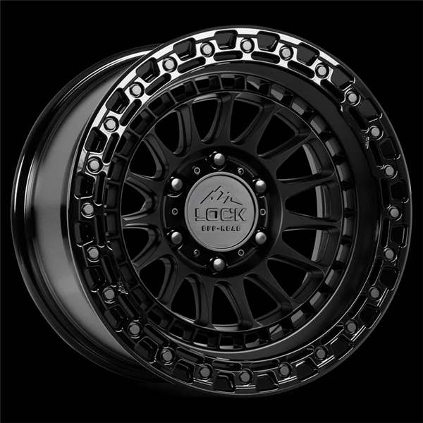 LOCK OFFROAD MOJAVE 17X9 6X139.7 +0 C.B 106.2 MATTE BLACK WITH MATTE BLACK RING