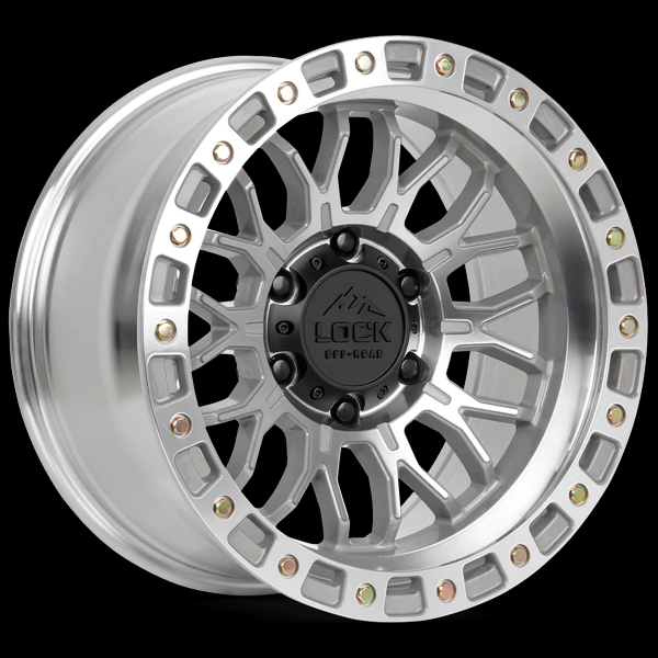 LOCK OFFROAD COMBAT 17X9 6X139.7 +1 C.B 106.2 MACHINE WITH CLEAR COAT