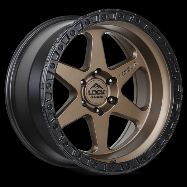 LOCK OFFROAD OLYMPUS 18X9 6X139.7 +1 C.B 106.2 DESERT BRONZE WITH MATTE BLACK RING