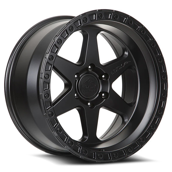 LOCK OFFROAD OLYMPUS 18X9 6X139.7 +1 C.B 106.2 MATTE BLACK WITH MATTE BLACK RING