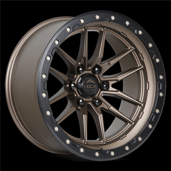 LOCK OFFROAD KRAWLER 18X9 6X139.7 +1 C.B 106.2 MATTE BRONZE WITH MATTE BLACK RING