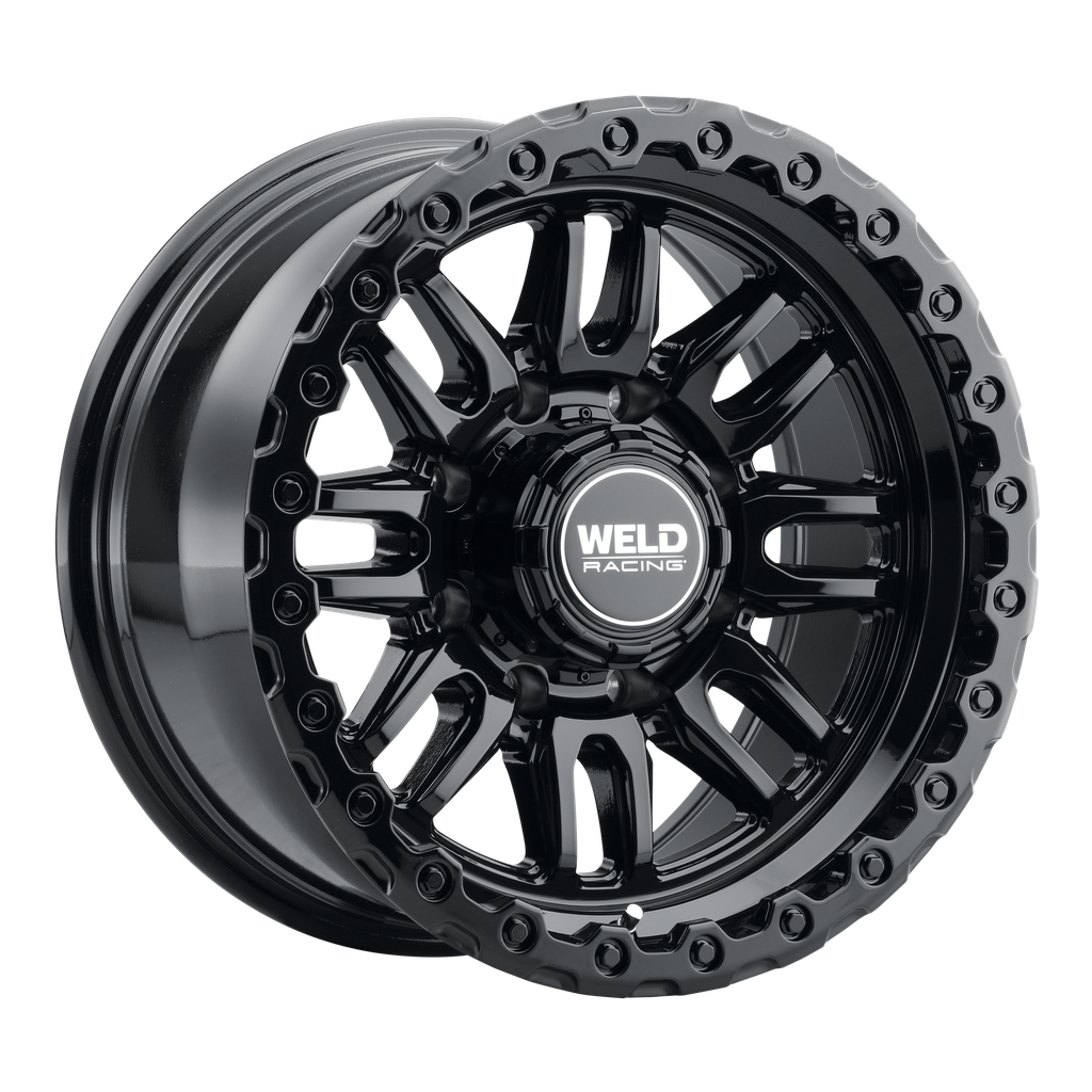 17x9 Swift 8x165.1  ET-12 BS 4.50 Gloss Black - Gloss Black Ring 125.1