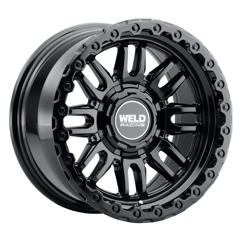 17x9 Swift 6x135 6x139.7 ET-12 BS 4.50 Gloss Black - Gloss Black Ring 106.1