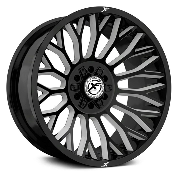 XF OFFROAD-XF237 GLOSS BLACK MILLED 20X10 5X127/5X5.5 -12 +78.1 *NC*