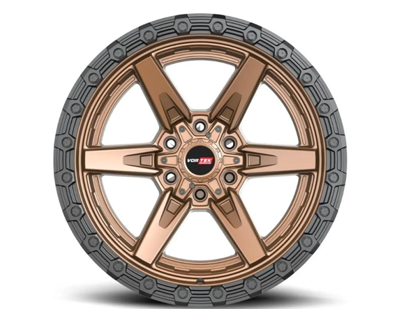 VORTEK VRT-602 ARGON MATTE BRONZE WITH BLACK BEAD RING 20X9 6X135/6X139.7 +12 106.1 *NC*