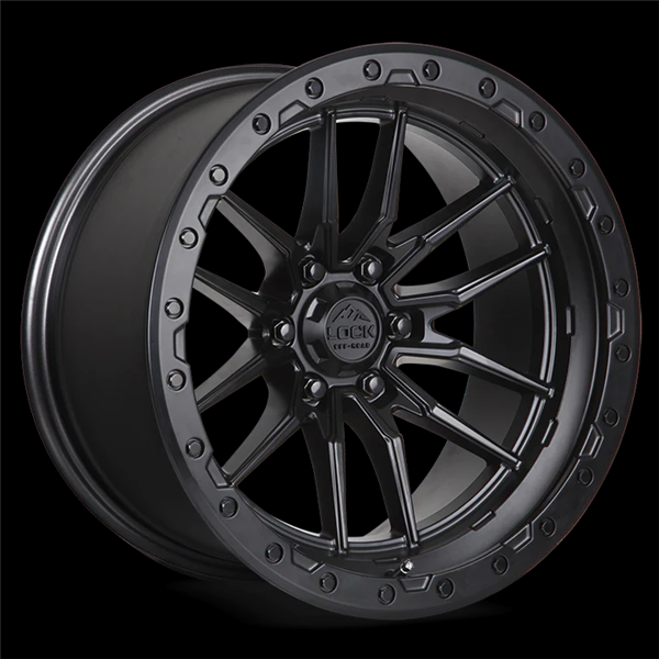 LOCK OFFROAD KRAWLER MATTE BLACK WITH MATTE BLACK RING 17X9 6X139.7 +1 C.B 106.2
