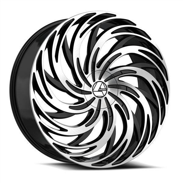 AZARA AZA-531 BLACK MACHINED 22X8.5 5X114.3/5X120 +38 +74.1 *NC*